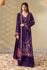 R-1203 | 3Pc Unstitched Suit Embroidered Karandi Collection Reet By Ramsha