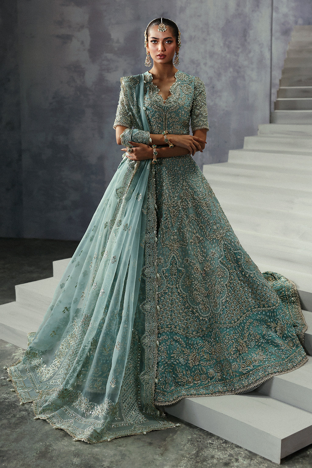 Amore | 3 Pc Unstitched Suit Festive Embroidered Brides Edit'24 By Afrozeh