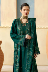R-1201 | 3Pc Unstitched Suit Embroidered Karandi Collection Reet By Ramsha