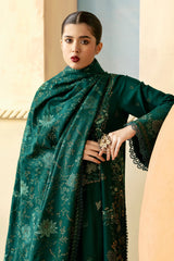 R-1201 | 3Pc Unstitched Suit Embroidered Karandi Collection Reet By Ramsha