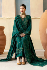 R-1201 | 3Pc Unstitched Suit Embroidered Karandi Collection Reet By Ramsha