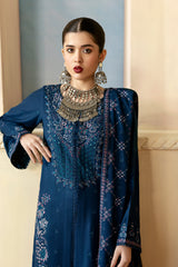 R-1210 | 3Pc Unstitched Suit Embroidered Karandi Collection Reet By Ramsha