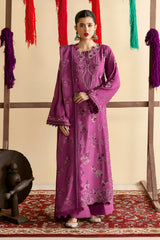 R-1207 | 3Pc Unstitched Suit Embroidered Karandi Collection Reet By Ramsha
