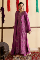 R-1207 | 3Pc Unstitched Suit Embroidered Karandi Collection Reet By Ramsha
