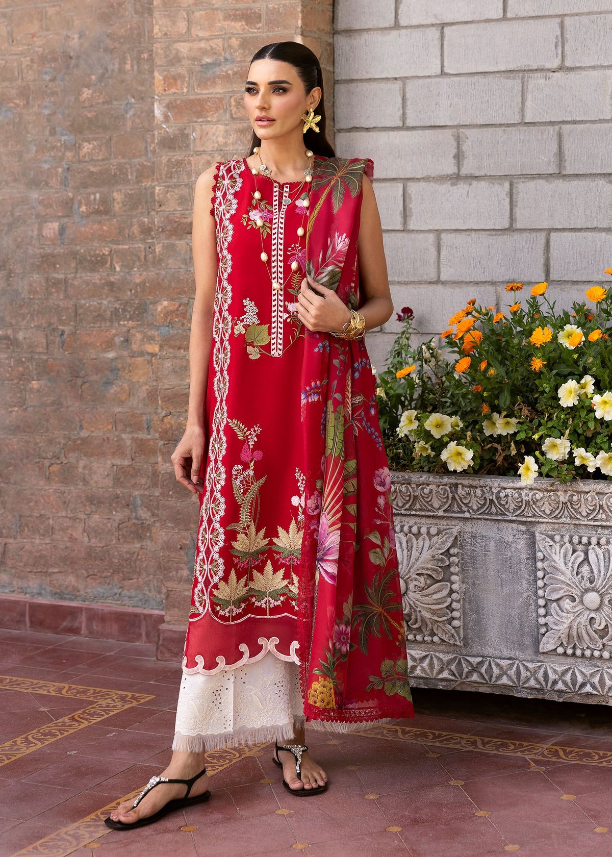 3-PC Unstitched Embroidered Lawn Bloom By Saira Shakira | SAUVAGE 6-A
