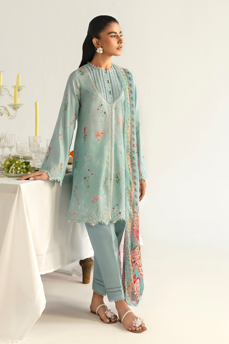 PQ-08 Rena | 3Pc Unstitched Lawn Suit Digital Printed Q Prints By Qalamakar