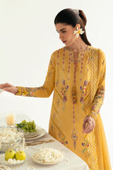 PQ-03 Mehr | 3Pc Unstitched Lawn Suit Digital Printed Q Prints By Qalamakar
