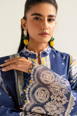 PQ-02 Hina | 3Pc Unstitched Lawn Suit Digital Printed Q Prints By Qalamakar