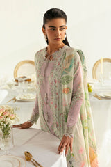 PQ-07 Lira | 3Pc Unstitched Lawn Suit Digital Printed Q Prints By Qalamakar
