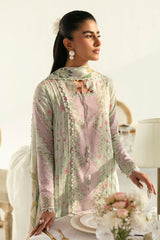 PQ-07 Lira | 3Pc Unstitched Lawn Suit Digital Printed Q Prints By Qalamakar