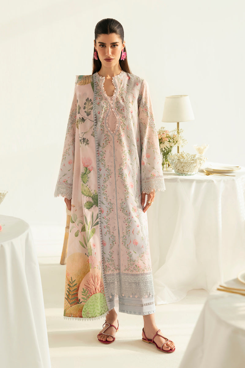 PQ-07 Jane | 3Pc Unstitched Lawn Suit Digital Printed Q Prints By Qalamakar