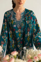 PQ-10 Faha | 3Pc Unstitched Lawn Suit Digital Printed Q Prints By Qalamakar
