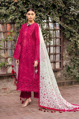 3-PC Unstitched Embroidered Lawn Shahkaar By Jazmin | D-04
