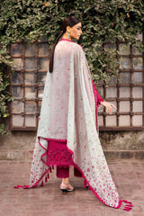 3-PC Unstitched Embroidered Lawn Shahkaar By Jazmin | D-04