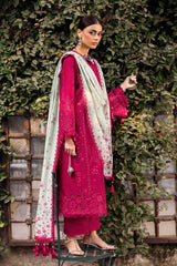 3-PC Unstitched Embroidered Lawn Shahkaar By Jazmin | D-04