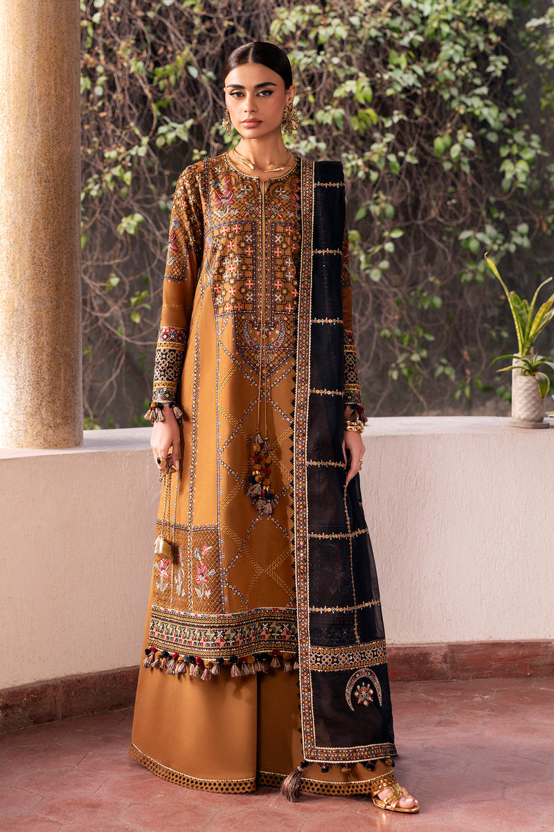 3-PC Unstitched Embroidered Lawn Shahkaar By Jazmin | D-05