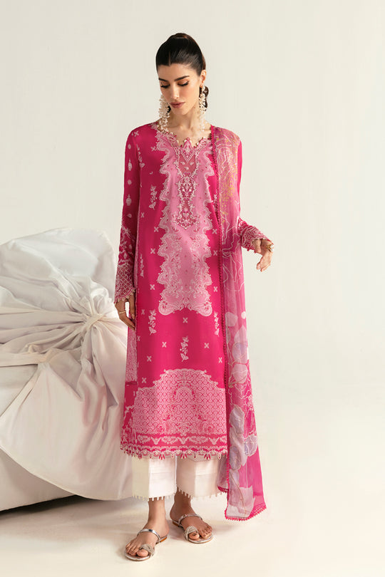 PQ-06 VEDA | 3Pc Unstitched Lawn Suit Digital Printed Q Prints By Qalamakar