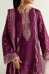 PQ-01 Miya | 3Pc Unstitched Lawn Suit Digital Printed Q Prints By Qalamakar