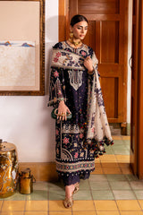 3-PC Unstitched Embroidered Lawn Shahkaar By Jazmin | D-07