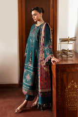 3-PC Unstitched Embroidered Lawn Shahkaar By Jazmin | D-10