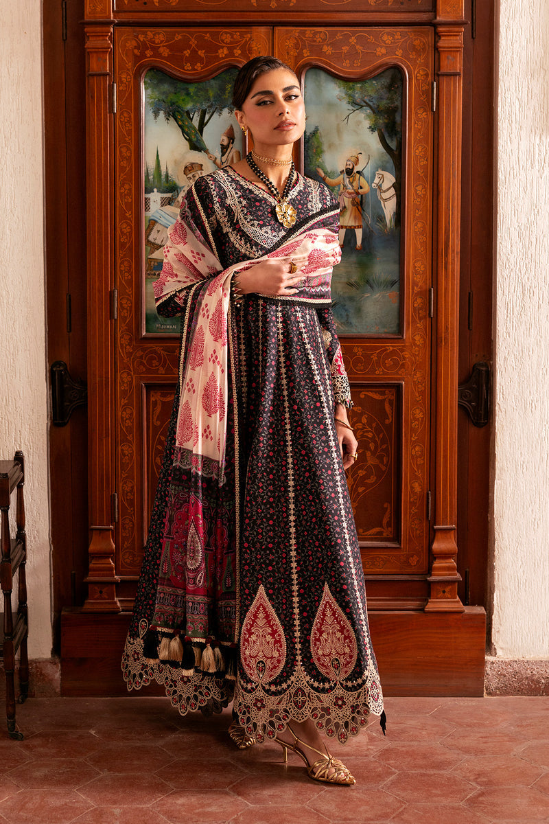 3-PC Unstitched Embroidered Lawn Shahkaar By Jazmin | D-09