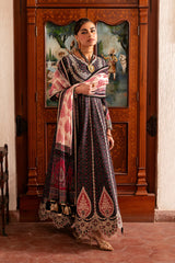 3-PC Unstitched Embroidered Lawn Shahkaar By Jazmin | D-09