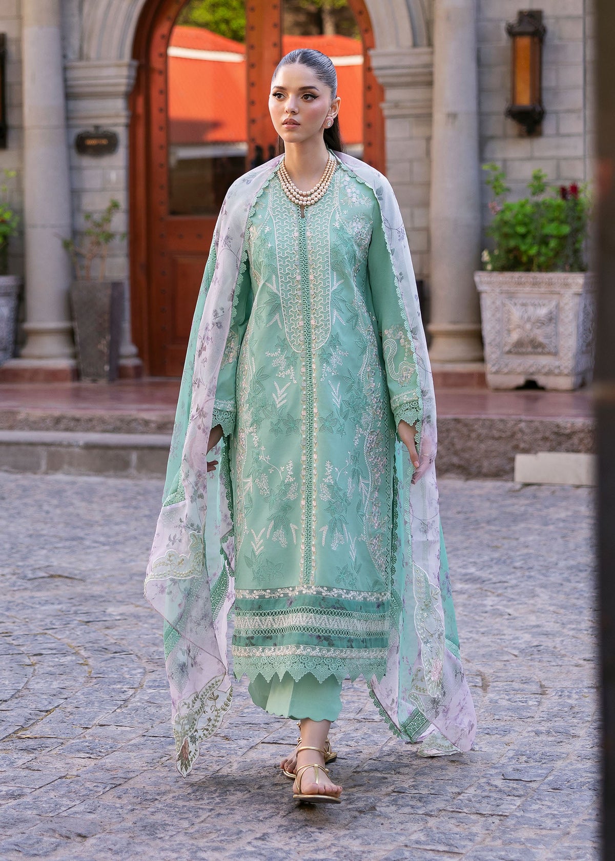 3-PC Unstitched Embroidered Lawn Bloom By Saira Shakira | CHLOE 3-B