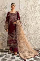 V-601 | 3Pc Unstitched Suit Winter Embroidered Premium Velvet By Ramsha