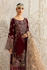 V-601 | 3Pc Unstitched Suit Winter Embroidered Premium Velvet By Ramsha