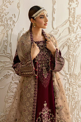 V-601 | 3Pc Unstitched Suit Winter Embroidered Premium Velvet By Ramsha