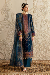 V-604 | 3Pc Unstitched Suit Winter Embroidered Premium Velvet By Ramsha