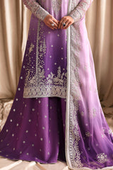 3Pc Sequins Embroidered Chiffon Unstitched Sharara Suit Nigah By Zarif
