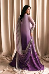3Pc Sequins Embroidered Chiffon Unstitched Sharara Suit Nigah By Zarif