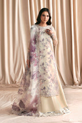 3Pc Sharara Suit – Embroidered Organza Unstitched GAJRA By Zarif