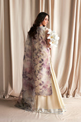 3Pc Sharara Suit – Embroidered Organza Unstitched GAJRA By Zarif