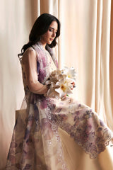 3Pc Sharara Suit – Embroidered Organza Unstitched GAJRA By Zarif