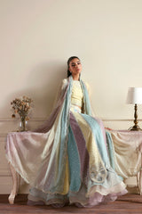 3Pc Sequins Embroidered Chiffon Unstitched Suit with Printed Dupatta Sonal By Zarif