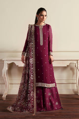3Pc Sharara Suit – Sequins Embroidered Chiffon Unstitched ARASH By Zarif