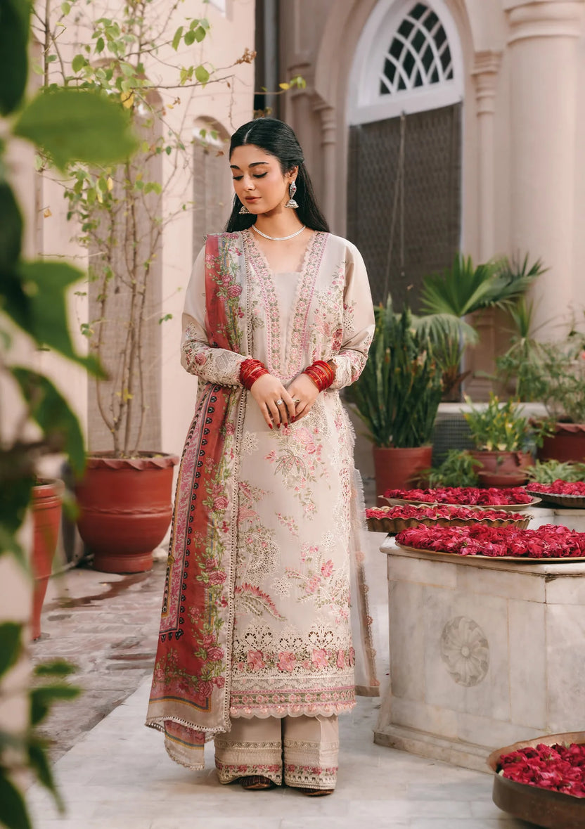 3-PC Unstitched Embroidered Lawn Ek Fasana By Kahf | KLB-6A SILSILA