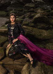 Unstitched 3-PC Printed Lawn With Silk Dupatta By Crimson | D4 B