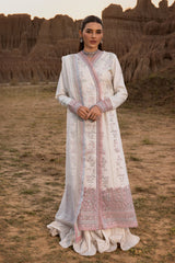 3-PC Unstitched Premium Embroidered Lawn By Rang Rasiya | Haya