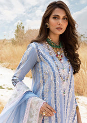 Unstitched 3-PC Luxury Lawn Silk Dupatta By Saira Shakira | NADINE-A