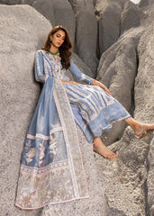 Unstitched 3-PC Luxury Lawn Silk Dupatta By Saira Shakira | NADINE-A