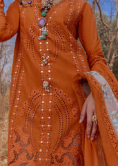 Unstitched 3-PC Luxury Lawn Silk Dupatta By Saira Shakira | SHAMS-B