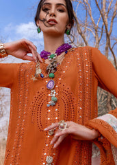 Unstitched 3-PC Luxury Lawn Silk Dupatta By Saira Shakira | SHAMS-B