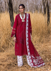 Unstitched 3-PC Luxury Lawn Silk Dupatta By Saira Shakira | SHAMS-A