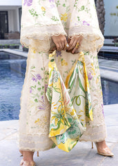 3-PC Unstitched Embroidered Lawn Flow By Crimson | D4A