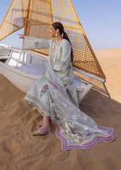 Unstitched 3-PC Printed Lawn With Silk Dupatta By Crimson | D2 A