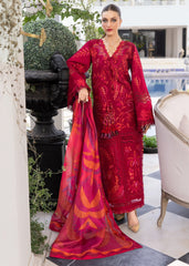 3-PC Unstitched Embroidered Lawn Flow By Crimson | D3A