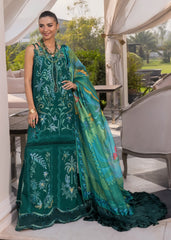 3-PC Unstitched Embroidered Lawn Flow By Crimson | D3B